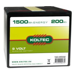 Batterij 9 Volt - 1500 Wh 200 Ah, alkaline