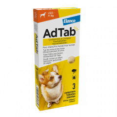 Adtab kauwtablet voor honden (&gt;5,5 - 11 kg) 3 tabletten