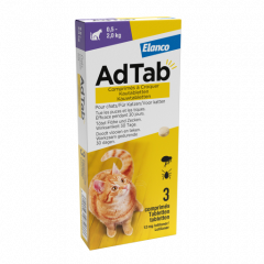 Adtab kauwtablet voor katten (0,5 - 2,0 kg) 3 tabletten