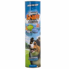 Chuckit sniff fetch balls md canister 4pk