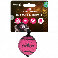 Dog comets Starlight Tennisbal  S Roze 1st