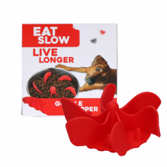 Eat Slow Live Longer Gobble Stopper M Red