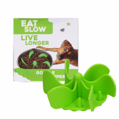 Eat Slow Live Longer Gobble Stopper M Green