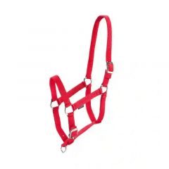 Paardenhalster rood met leer Cob (2) VX