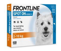 Frontline hond S 2-10 kg (6 pipetten á 0,67ml)