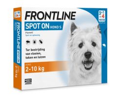 Frontline hond S 2-10 kg (4 pipetten á 0,67ml)