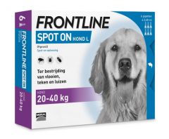 Frontline hond L 20-40 kg (6 pipetten á 2,68ml)