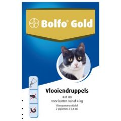 Bolfo Gold Kat 80 >4 kg 2 pipetten