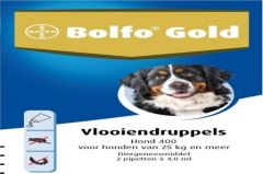 Bolfo Gold Hond 400 >25 kg 2 pipetten