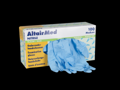 Melkershandschoen AltairMed blauw nitril poedervrij XL