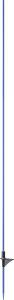 Glasvezelpaal BLAUW 1,60 mtr. met trede en ijzeren punt